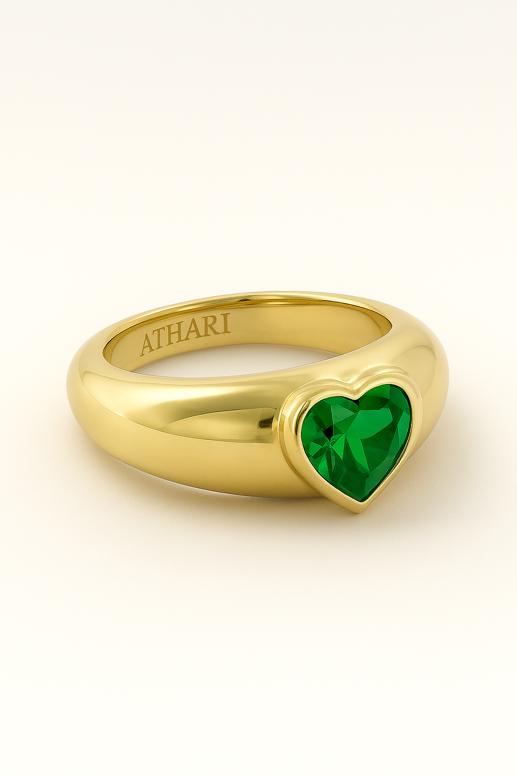 BIRTHSTONE HEART RING